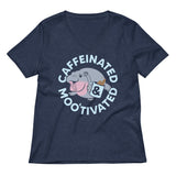 Caffeinated & Moo'tivated Women's V-Neck Tee