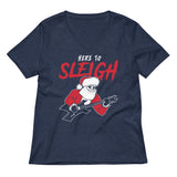 Here to Sleigh Women's V-Neck Tee