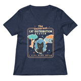 The Universal Cat Distribution System Women's V-Neck Tee