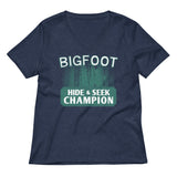 Bigfoot Hide And Seek Champion Women's V-Neck Tee