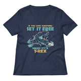If You Love Something Set It Free Women's V-Neck Tee