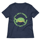 I'll Get There When I Get There Women's V-Neck Tee