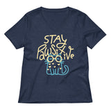 Stay Pawsitive Women's V-Neck Tee