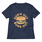 Sun's Out Buns Out Women's V-Neck Tee