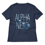 Alpha Nerd Women's V-Neck Tee