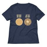 Before Ab Day After Ab Day Women's V-Neck Tee
