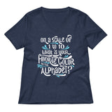 Favorite Color In The Alphabet Women's V-Neck Tee