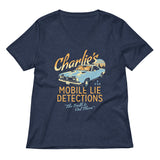 Charlie's Mobile Lie Detection Women's V-Neck Tee