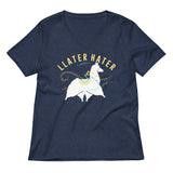 Llater Hater Women's V-Neck Tee