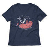 Hello From The Otter Side Women's V-Neck Tee