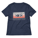 Doesn't Fit In USB Port Women's V-Neck Tee