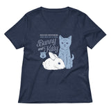 Bunny And Kitty Women's V-Neck Tee