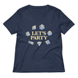 Let's Party Dice Women's V-Neck Tee