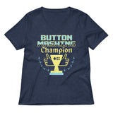 Button Mashing Champion Women's V-Neck Tee