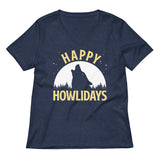Happy Howlidays Women's V-Neck Tee