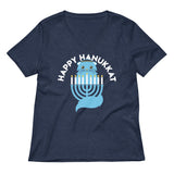 Happy Hanukkat Women's V-Neck Tee
