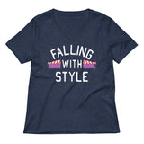 Falling With Style Women's V-Neck Tee