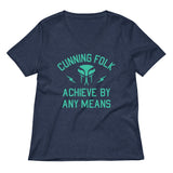 Cunning Folk Achieve By Any Means Women's V-Neck Tee