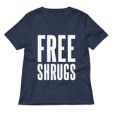 Free Shrugs Women's V-Neck Tee