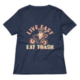 Live Fast Eat Trash Women's V-Neck Tee