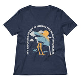 My Favorite Hobby Is Hiding From My Problems Women's V-Neck Tee