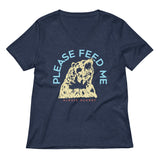 Please Feed Me, Always Hungry Women's V-Neck Tee