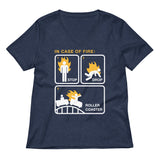 Stop Drop Roller Coaster Women's V-Neck Tee