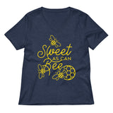 Sweet As Can Bee Women's V-Neck Tee