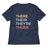 There Their They're Thurr Women's V-Neck Tee