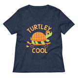 Turtley Cool Women's V-Neck Tee