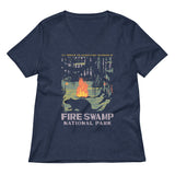 Fire Swamp National Park Women's V-Neck Tee