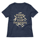 Penne For Your Thoughts Women's V-Neck Tee