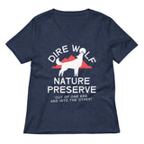 Dire Wolf Nature Preserve Women's V-Neck Tee