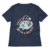 First Of All I'm A Delight Women's V-Neck Tee