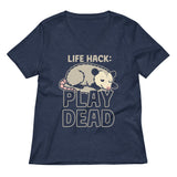 Life Hack Play Dead Women's V-Neck Tee