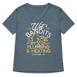 Wet Bandits Plumbing & Heating Women's V-Neck Tee