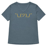 Shrug Emoji Women's V-Neck Tee
