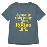 Actually This Is My 2nd Rodeo Women's V-Neck Tee