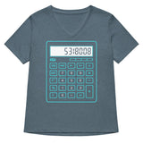 5318008 Calculator Women's V-Neck Tee