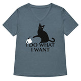 I Do What I Want Women's V-Neck Tee
