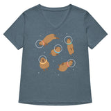 Capybaras In Space Women's V-Neck Tee