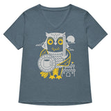 Knight Owl Women's V-Neck Tee