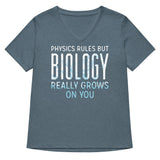 Biology Really Grows On You Women's V-Neck Tee