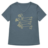 Puptical Illusion Women's V-Neck Tee