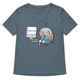 Robot Captcha Women's V-Neck Tee
