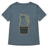 Catcus Women's V-Neck Tee