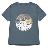 Catstronauts Women's V-Neck Tee