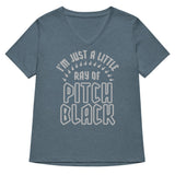 Ray Of Pitch Black Women's V-Neck Tee