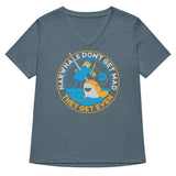 Narwhals Don't Get Mad Women's V-Neck Tee
