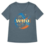 Who Space Administration Women's V-Neck Tee